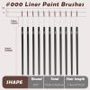 imageMiniature Detail Paint Brushes Anezus 30 Pcs Paintbrushes Small Watercolor Artists Paint Brushes for Acrylics Oil Model Craft Nail Detail Painting Size 00000