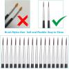 imageMiniature Detail Paint Brushes Anezus 30 Pcs Paintbrushes Small Watercolor Artists Paint Brushes for Acrylics Oil Model Craft Nail Detail Painting Size 0000