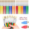 imagePaint Brushes Anezus 20 pcs Kids Paint Brushes Large Toddler Paint Brushes for Washable Paint Acrylic Paint