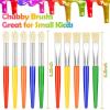 imagePaint Brushes Anezus 50 Pcs Kids Paint Brushes Bulk Toddler Paint Brushes Set with Big Round Paint Brush and Large Flat Paint Brushes for Preschool Children Painting Party SuppliesMix