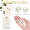 imagePearl Beads Anezus 800pcs Ivory Pearl Craft Beads Loose Pearls for Jewelry Making Crafts Decoration and Vase Filler Assorted Sizes10 MM