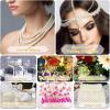 imagePearl Beads Anezus 800pcs Ivory Pearl Craft Beads Loose Pearls for Jewelry Making Crafts Decoration and Vase Filler Assorted Sizes10 MM