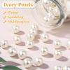 imagePearl Beads Anezus 800pcs Ivory Pearl Craft Beads Loose Pearls for Jewelry Making Crafts Decoration and Vase Filler Assorted Sizes12 MM
