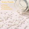 imagePearl Beads Anezus 800pcs Ivory Pearl Craft Beads Loose Pearls for Jewelry Making Crafts Decoration and Vase Filler Assorted Sizes4 MM