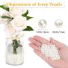imagePearl Beads Anezus 800pcs Ivory Pearl Craft Beads Loose Pearls for Jewelry Making Crafts Decoration and Vase Filler Assorted Sizes4 MM