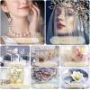 imagePearl Beads Anezus 800pcs Ivory Pearl Craft Beads Loose Pearls for Jewelry Making Crafts Decoration and Vase Filler Assorted Sizes6 MM