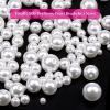 imagePearl Beads Anezus 800pcs Ivory Pearl Craft Beads Loose Pearls for Jewelry Making Crafts Decoration and Vase Filler Assorted SizesVarious Sizes