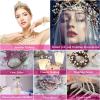 imagePearl Beads Anezus 800pcs Ivory Pearl Craft Beads Loose Pearls for Jewelry Making Crafts Decoration and Vase Filler Assorted SizesVarious Sizes