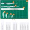 imageSelf Healing Cutting Mat for Sewing Anezus 12quot x 18quot Cutting Mat Craft Knife Kit with Sewing Mat Craft Knife and SK5 Carving Blades Retractable Utility Knife Steel Ruler for Sewing Rotary Cutter