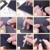 imageSnap Buttons and Leather Rivets Anezus 120 Set Leather Snap Fasteners Kit and 240 Sets Leather Rivets with Setting Tools for Leather Craft Repairs Decoration