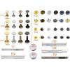 imageSnap Buttons and Leather Rivets Anezus 120 Set Leather Snap Fasteners Kit and 240 Sets Leather Rivets with Setting Tools for Leather Craft Repairs Decoration
