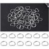 imageanezus 100pcs Key Chain Clip Hook and D Rings Set Include 50Pcs Swivel Snap Hooks Lanyard Clips and 50Pcs D Rings for Keychain and Purse Hardware 12 Inside Width