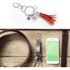 imageanezus 100pcs Key Chain Clip Hook and D Rings Set Include 50Pcs Swivel Snap Hooks Lanyard Clips and 50Pcs D Rings for Keychain and Purse Hardware 12 Inside Width