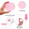 imageanezus 11 Pcs DIY Facial mask Mixing Tool Kit with Bowl Stick Spatula Silicone Brush Spray Bottle Puff Soaking Bottle Gauges PinkPink