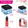 imageanezus 15 Colors Epoxy Resin Color Pigment Resin Pigment Liquid Resin Ink Epoxy UV Resin Dye Resin Colorant for Epoxy Resin Jewelry Making Supplies