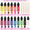 imageanezus 15 Colors Epoxy Resin Color Pigment Resin Pigment Liquid Resin Ink Epoxy UV Resin Dye Resin Colorant for Epoxy Resin Jewelry Making Supplies