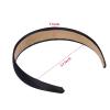imageanezus 16 Pcs Satin Headbands Bulk 1 Inch Antislip Black Ribbon Hair Bands Plain Hard Headbands for Women Girls DIY Craft Hair Accessories BlackBlack