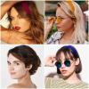 imageanezus 16 Pcs Satin Headbands Bulk 1 Inch Antislip Black Ribbon Hair Bands Plain Hard Headbands for Women Girls DIY Craft Hair Accessories BlackMulticolor
