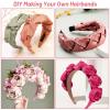 imageanezus 16 Pcs Satin Headbands Bulk 1 Inch Antislip Black Ribbon Hair Bands Plain Hard Headbands for Women Girls DIY Craft Hair Accessories BlackPastel Color