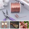 imageanezus 20 Gauge Jewelry Wire 28 Yards Craft Wire Tarnish Resistant Copper Beading Wire for Jewelry Making Supplies and CraftingAntique BronzeCopper