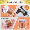 imageanezus 20 Gauge Jewelry Wire 28 Yards Craft Wire Tarnish Resistant Copper Beading Wire for Jewelry Making Supplies and CraftingAntique BronzeCopper
