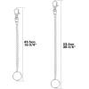 imageanezus 2Pcs Chain Belt Set Wallet Chain Pants Chain Pocket Chain with Keyring for Pants Belt Jeans Wallets and keys 16 ampamp 20