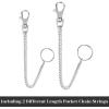 imageanezus 2Pcs Chain Belt Set Wallet Chain Pants Chain Pocket Chain with Keyring for Pants Belt Jeans Wallets and keys 16 ampamp 20