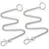 imageanezus 2Pcs Chain Belt Set Wallet Chain Pants Chain Pocket Chain with Keyring for Pants Belt Jeans Wallets and keys 16 ampamp 20