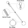imageanezus 2Pcs Chain Belt Set Wallet Chain Pants Chain Pocket Chain with Keyring for Pants Belt Jeans Wallets and keys 16 ampamp 20