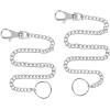 imageanezus 2Pcs Chain Belt Set Wallet Chain Pants Chain Pocket Chain with Keyring for Pants Belt Jeans Wallets and keys 16 ampamp 20