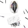 imageanezus 2Pcs Marble Cosmetic Toiletry Makeup Bag Travel Brush Storage Pouch with Gold Zipper