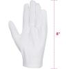 imageanezus 6 Pairs White Cotton Gloves for Dry Hands Eczema SPA Moisturizing Work Glove Liners for Serving Costume InspectionMedium