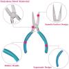 imageanezus 7 Pcs Jewelry Pliers and Jewelry Beading Wire Tools Set Includes Needle Nose Pliers Round Nose Pliers Wire Cutters and Craft Wire for Jewelry Repair Making Supplies