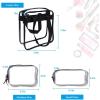 imageanezus Clear Makeup Bag 6Pcs TSA Approved Toiletry Bag Clear Cosmetic Travel Bag with Zipper Quart Size Clear Pouch for Air Travel Toiletries Gym Bathroom Organization