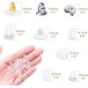 imageanezus Earring Backs 2010Pcs Earring Backs Secure with Clear Rubber Earring Backs Metal Earing Backings Replacements for Earrings Studs Posts Assorted Colors ampamp Styles