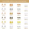 imageanezus Earring Backs 2010Pcs Earring Backs Secure with Clear Rubber Earring Backs Metal Earing Backings Replacements for Earrings Studs Posts Assorted Colors ampamp Styles