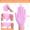imageanezus Exfoliating Gloves 6 Pairs Shower Scrub Gloves Bath Loofah Glove Exfoliating for Women to Remove Dead Skin for Body Exfoliate 6 Colors