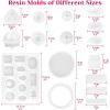imageanezus Resin Molds 149 Pieces Silicone Resin Casting Molds and Tools Kit for Jewelry Resin Craft Making