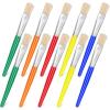 image10Pcs Paint Brushes for Kids Anezus Children Paint Brushes Toddler Large Chubby Kids Paint Brush Set for Preschool Daycare Classroom Washable Paint Acrylic PaintFlat