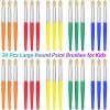 image30Pcs Paint Brushes Anezus Round Paint Brushes for Kids Classroom Toddlers Paint Brush Set for Touch Up Preschool Daycare Washable Acrylic Paint Pumpkin PaintingRound