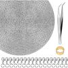 image50 Feet Stainless Steel Chains for Jewelry Making Anezus Jewelry Chain Bulk Small Metal Chains with 100 Jump Rings 30 Lobster Clasps for Necklace Making Bracelet DIY