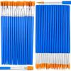 image50 Pcs Flat Paint Brushes for Touch Up Anezus Small Paint Brushes for Classroom Crafts Paint Brushes for Acrylic Painting Watercolor Canvas Face Paintingflat and round