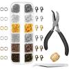 imageAnezus 1020Pcs Jump Rings with Jewelry Pliers for Jewelry Making Supplies Jewelry Repair and Beading