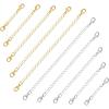 imageAnezus 10Pcs Necklace and Bracelet Extenders Silver Chain Extenders for Jewelry Making Assorted SizesSilver and Gold