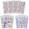 imageAnezus 1126Pcs Rhinestone Stickers SelfAdhesive Bling Craft Jewels Crystal Gem Stickers for Nail Body Makeup Festival Assorted Sizes and Shapes 10 Sheets