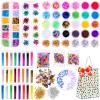 imageAnezus 178 Pack Resin Jewelry Making Supplies Kit for Resin Slime Nail Art Resin Art Supplies Jewelry Making Kit with Resin Glitter Wheel Gears Dry Flowers