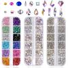 imageAnezus 4728Pcs Nail Gems with Crystals Rhinestones Jewls Pickup Tool Pen for Nails Nail Art Supplies Diamond Stones for Nails Decoration Makeup Clothes Shoes