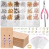 imageAnezus Earrings Hooks for Jewelry Making 2000Pcs Kit With Fish Hook Earrings Cards Plier Backs and Jump Ring for Earring Repair