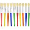 imageAnezus Large Chubby Paint Brushes Round and Flat Preschool Paint Brushes for Washable Paint Acrylic Paint For Toddler  10Pcs