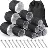 imageAnezus SelfGrip Rollers Set  60 Pcs Multicolored Curlers and Clips for HairstylingBlack